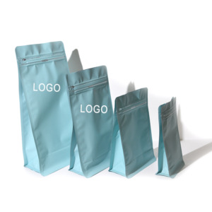 Flat Bottom Side Gusset Coffee Bean Ziplock Bags with Valve - Image 3