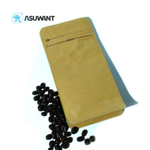 16oz 1lb 454gram Natural Kraft Coffee Pouches Resealable Coffee Bag with Valve Flat Bottom Pull Tab Zipper Bags - Image 5