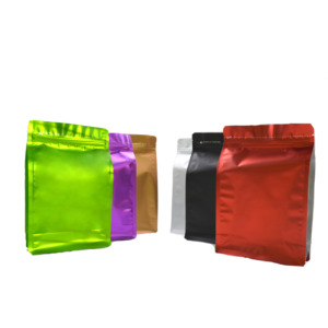 Aluminum Foil Flat Bottom Side Gusset Bags With Window - Image 5