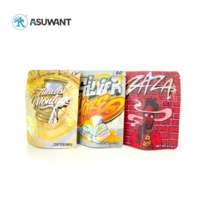 Customized Printing Baggies Stand Up Pouch Food Packaging Bags Aluminum Foil 3g 7g Zip Lock Mylar Bag